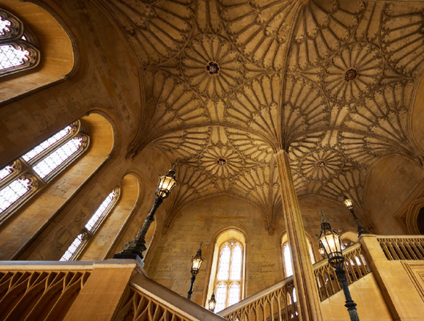 Lime stone ceiling